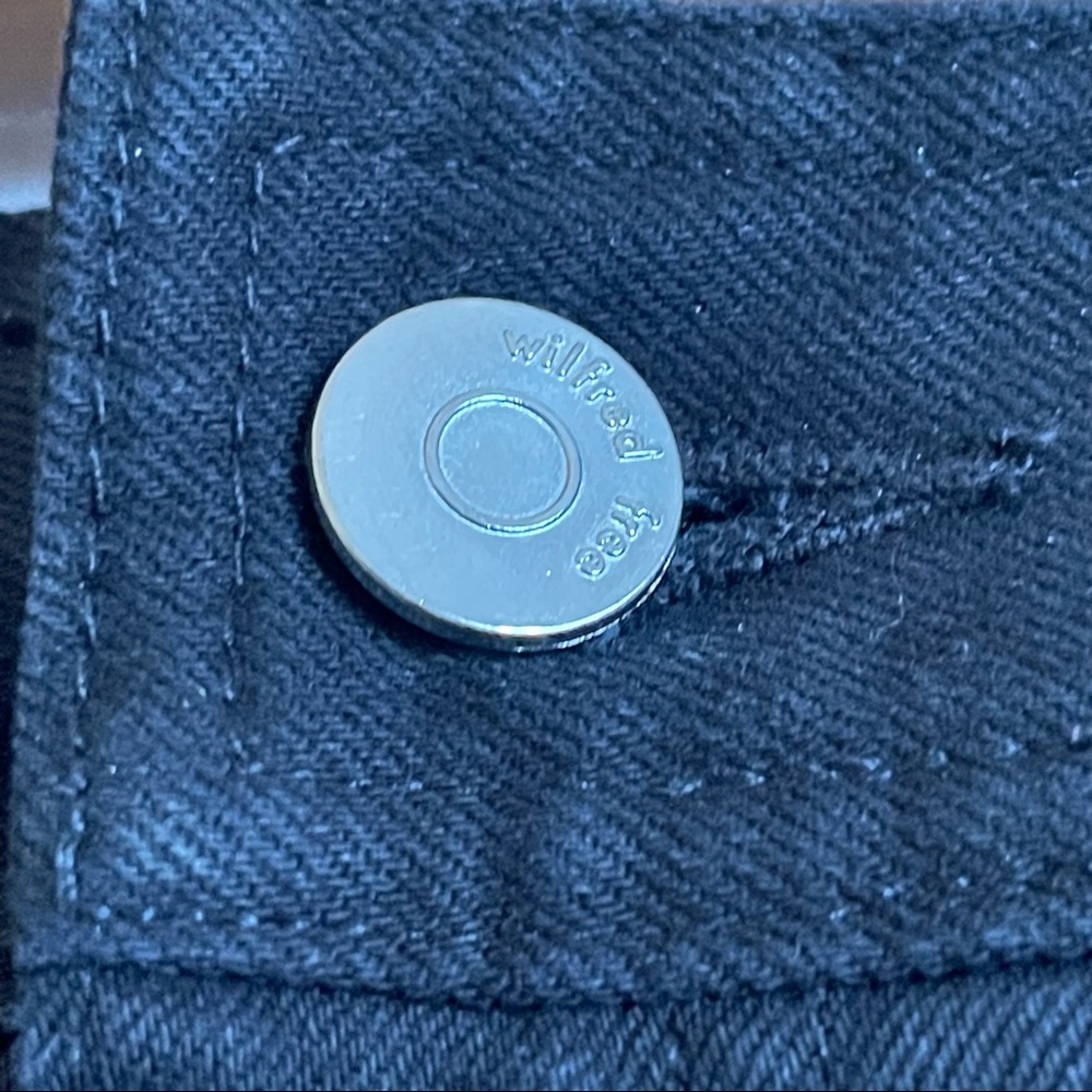 ARITZIA WILFRED FREE Black Denim Jean Mini Skirt - Picture 4 of 7